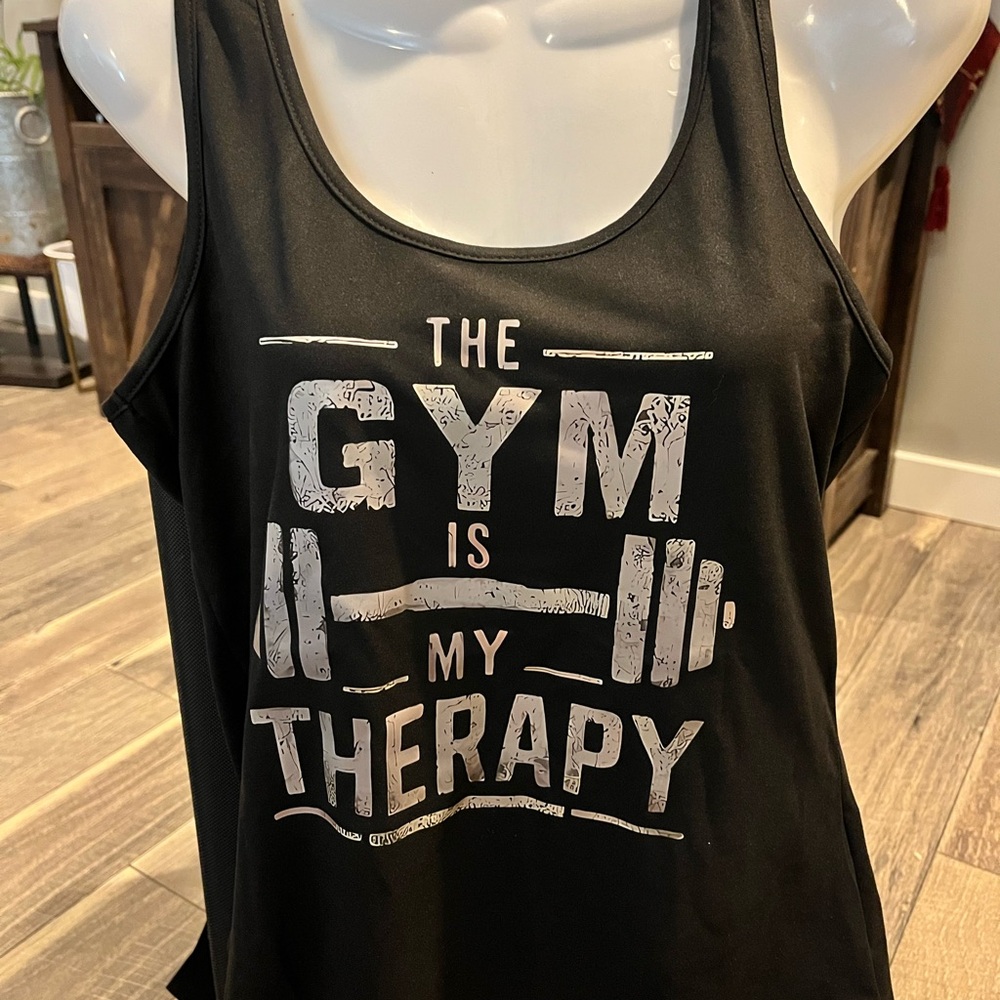 Black Gym Therapy Tank Top